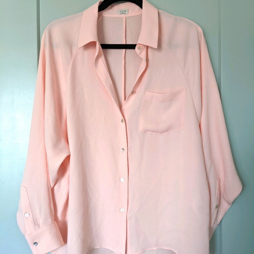Wilfred Pale Pink Button-Up Blouse